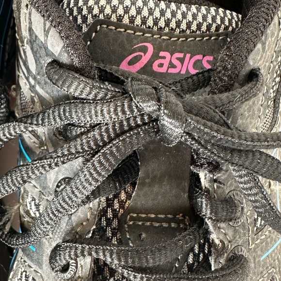 Asics Gel Venture Trail Running Grey and Blue Sneakers Sz 8 - Picture 6 of 9